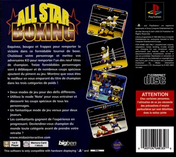 All Star Boxing (EU) box cover back